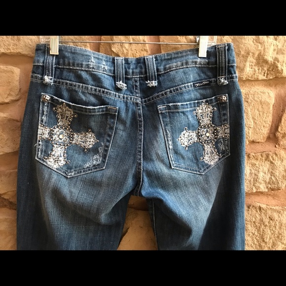 Miss Me Denim - Miss Me Jeans 34x30 JP4788 Boot Cut Rhinestone